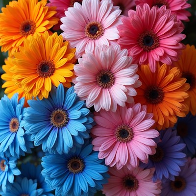 Colorful Gerbera Daisies Bouquet