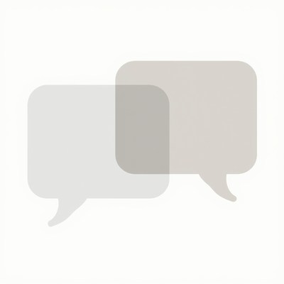 Overlapping Gray Speech Bubbles