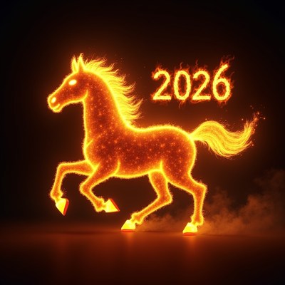 Fiery Horse 2026 Illustration