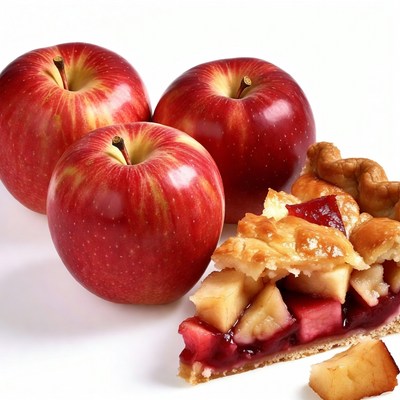 Red Apples and Apple Pie Slice