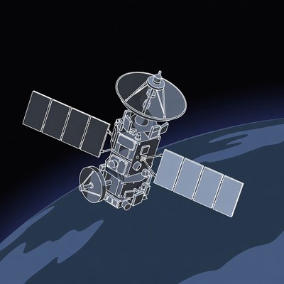 Satellite orbiting Earth