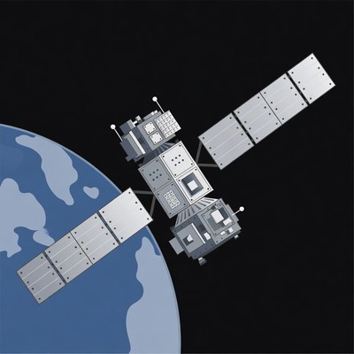 Satellite orbiting Earth