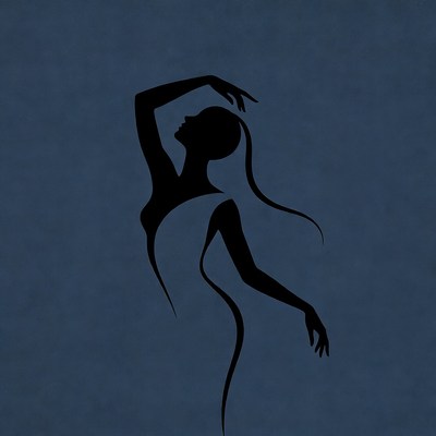 Silhouette of Dancing Woman