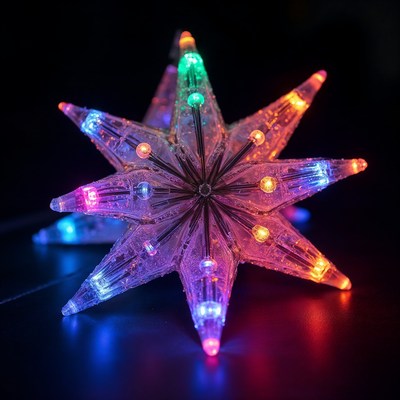 Colorful LED Star Christmas Ornament