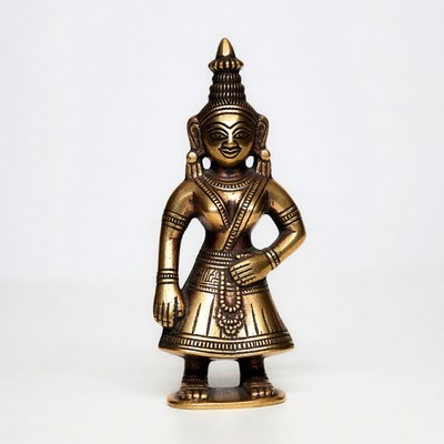 Brass Indian Goddess Statue