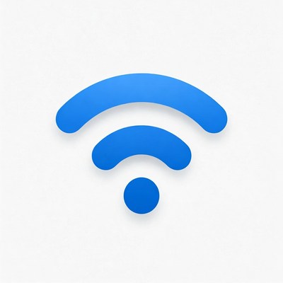 Blue WiFi Signal Icon