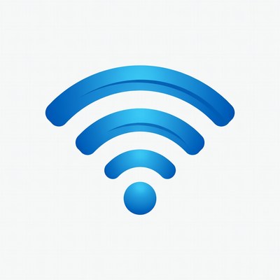Blue WiFi Signal Icon