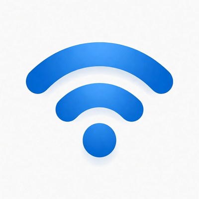 Blue WiFi Signal Icon