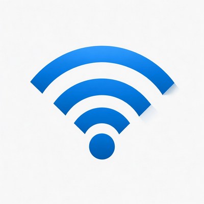 Blue WiFi Symbol Icon