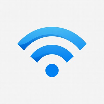 Blue WiFi Signal Icon