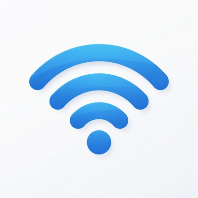 Blue WiFi Symbol Icon
