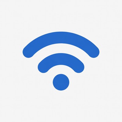 Blue WiFi Symbol Icon