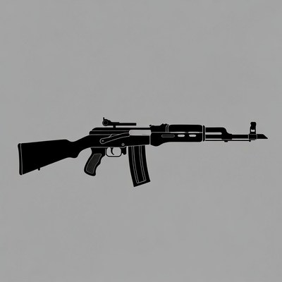 AK-47 Silhouette Illustration