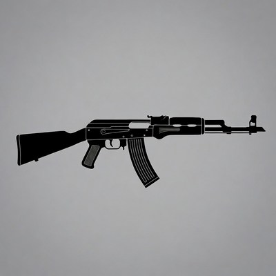 AK-47 Silhouette Illustration