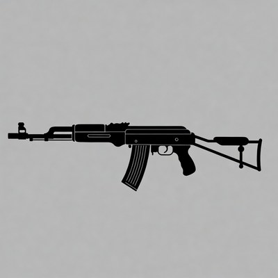 AK-47 Silhouette Illustration