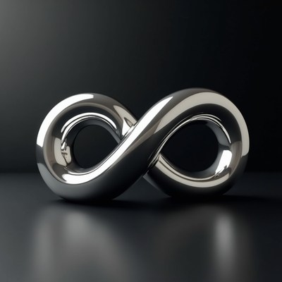 Shiny Silver Infinity Symbol