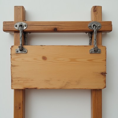 Rustic wooden sign frame blank