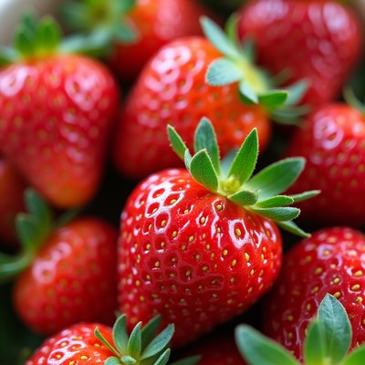 Fresh Strawberries in White Bowl