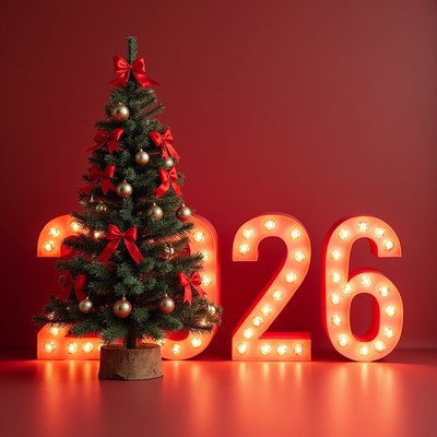 Christmas Tree with 2026 Lights