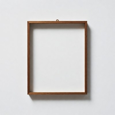 Empty Wooden Picture Frame