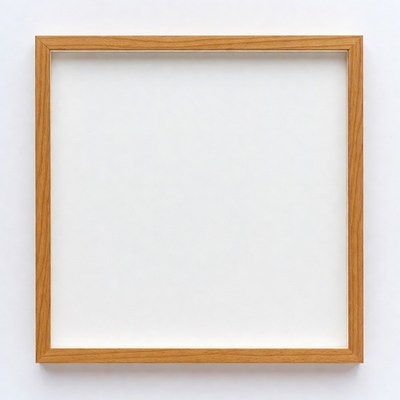 Empty Wooden Picture Frame