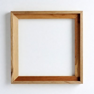 Empty Wooden Picture Frame