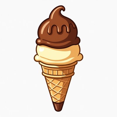 Chocolate Ice Cream Cone
