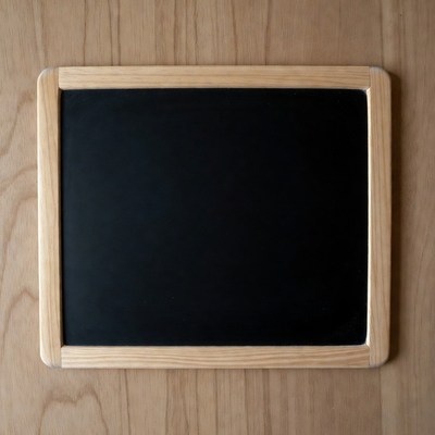 Wooden Framed Black Chalkboard
