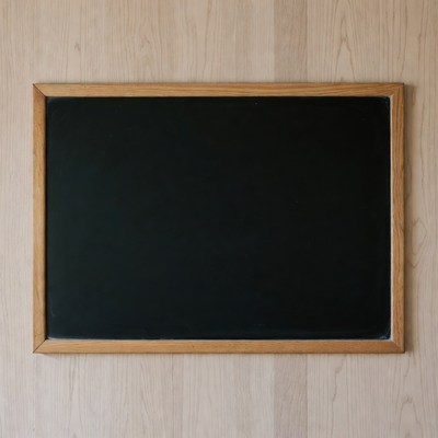 Blank Chalkboard on Wood Wall