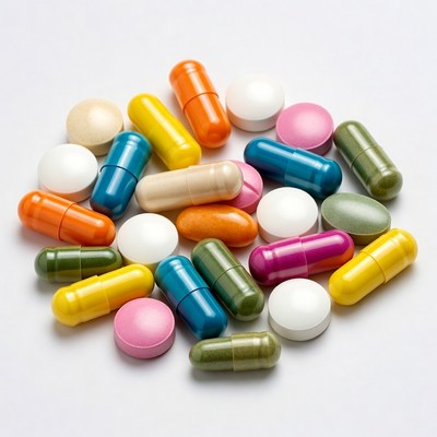 Colorful Assortment of Pills and Capsules