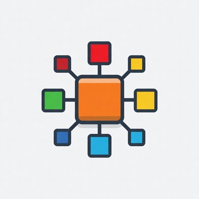 Colorful Central Node Network Diagram