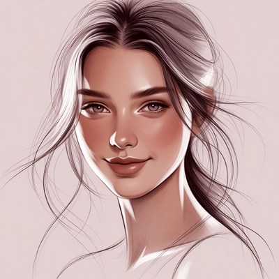 Beautiful woman with loose wavy hair