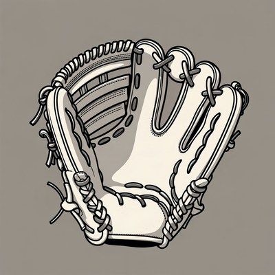 Baseball glove illustration