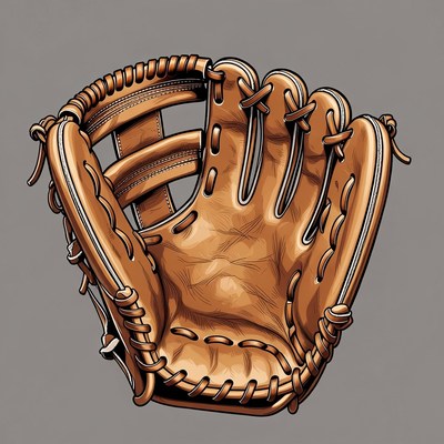 Brown Baseball Catcher's Mitt