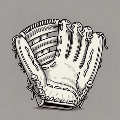 Baseball Glove Illustration