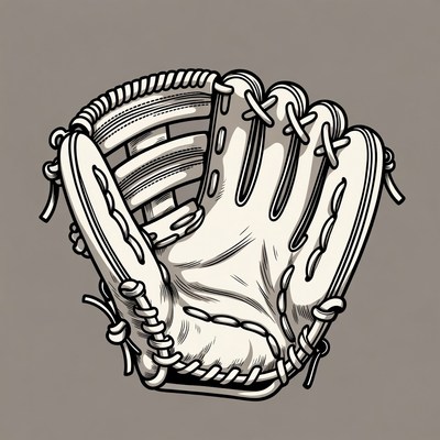 Baseball Glove Illustration