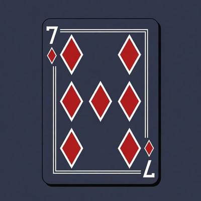 Seven of Diamonds Playing Card