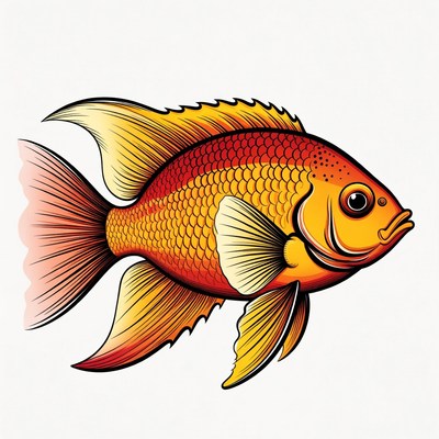 Vibrant Goldfish Illustration