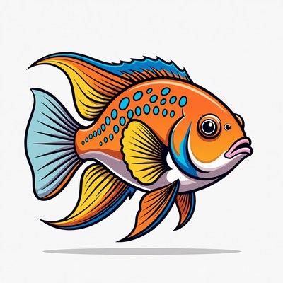 Colorful Angelfish Illustration