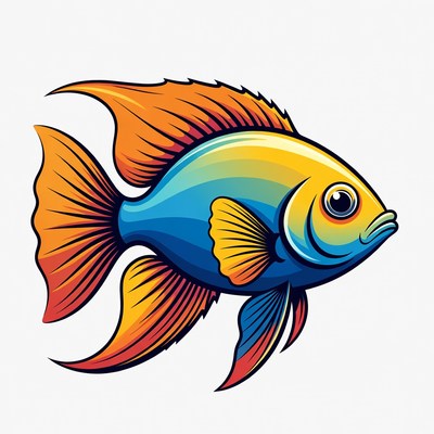 Colorful Tropical Fish Illustration