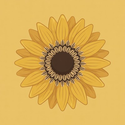 Vibrant Sunflower Illustration