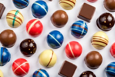 Colorful Assortment of Chocolate Truffles
