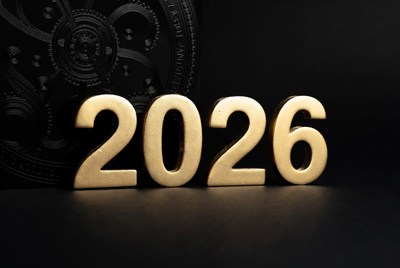 Golden 2026 Numbers with Ornate Gear