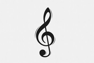 Black Treble Clef Symbol