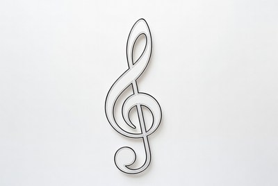 White Treble Clef Symbol