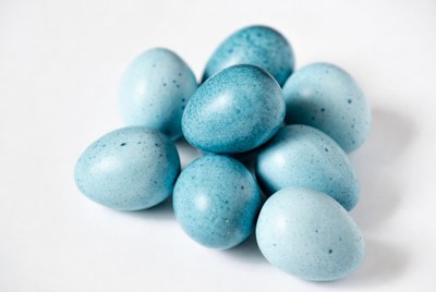 Pile of Blue Easter Eggs