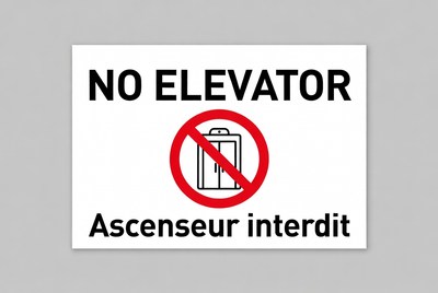 No Elevator Sign