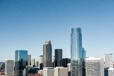 Modern Skyscrapers in City Skyline