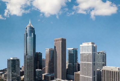 Modern Skyscrapers Under Blue Sky