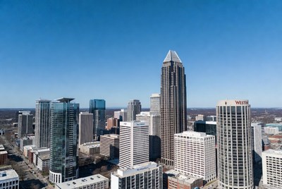 Charlotte skyline with tall buildings
